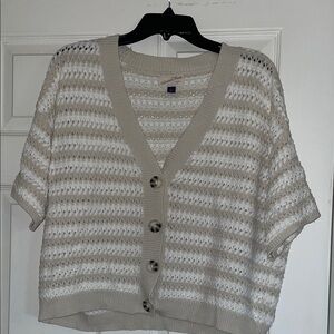 Universal Thread Beige Textured Button Cardigan